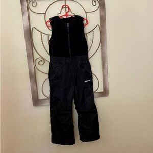 Arctix Kids Limitless Fleece Top Bib Overalls, Black, 5T, Ski, Snow, Snowboard